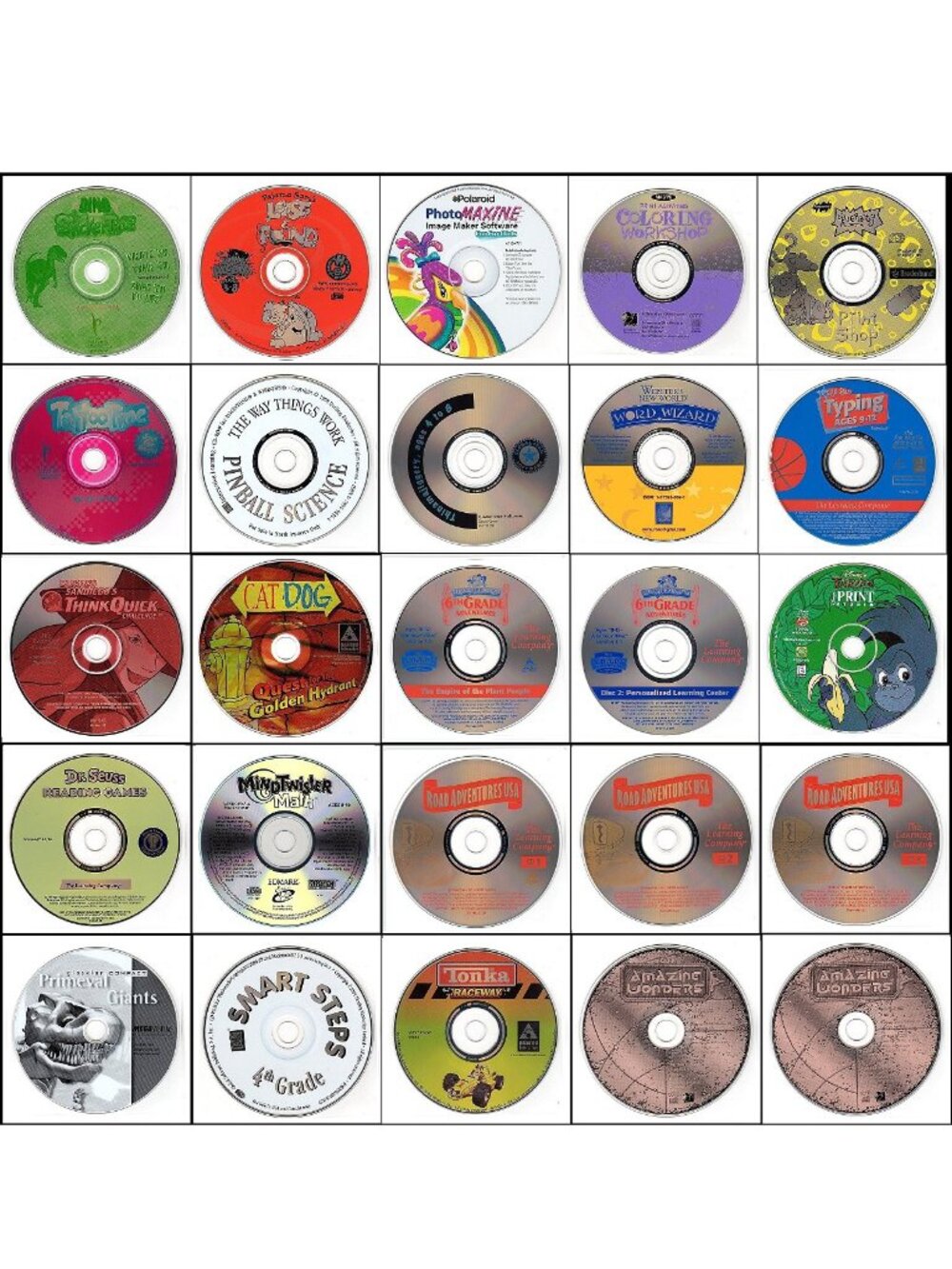 25 Vintage CD-ROM Kids Lot #6 (1998-2000)
